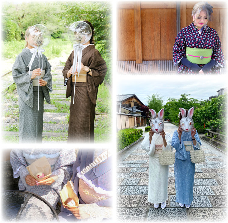 古都 “京都” をアンティーク着物でお散歩